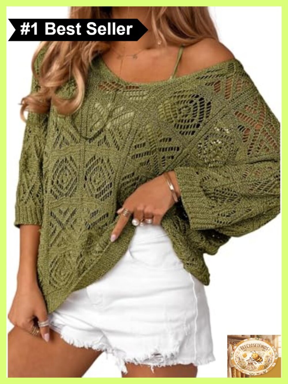 Crochet Hollow Out Off Shoulder Pullover Sweater Beach Cover Up